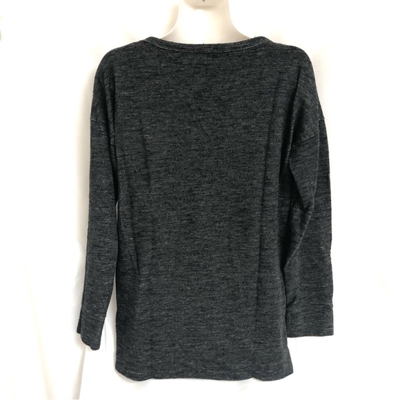 JAMES PERSE Heathered Black Cotton Wool Blend Sweatshirt - Picture 5 of 8